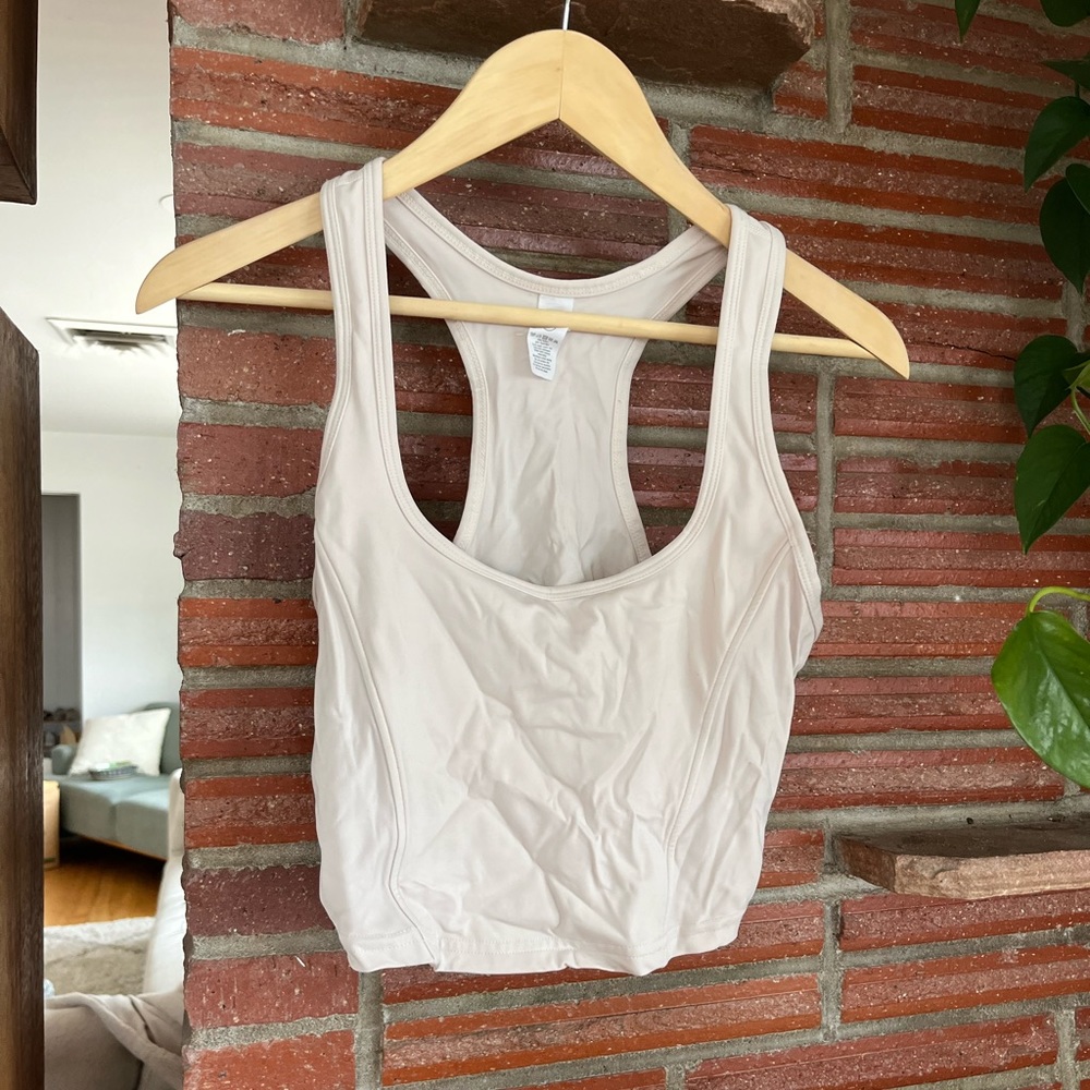 Off-white athletic tank top